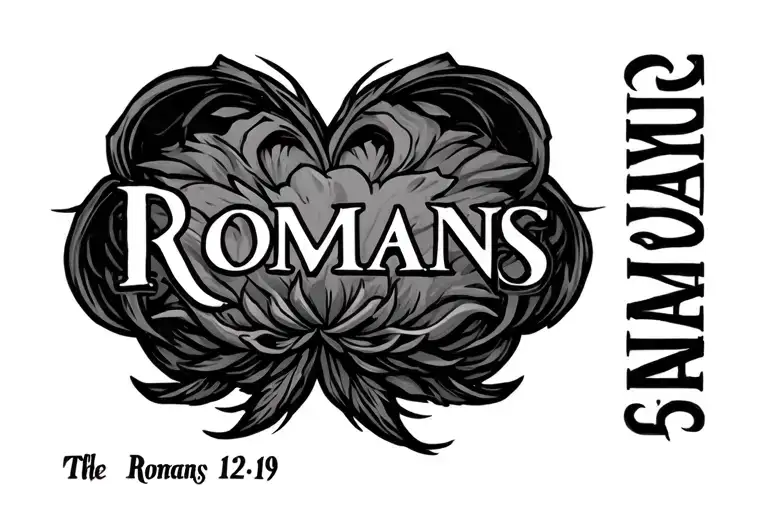 Romans 12:19 tattoo design idea