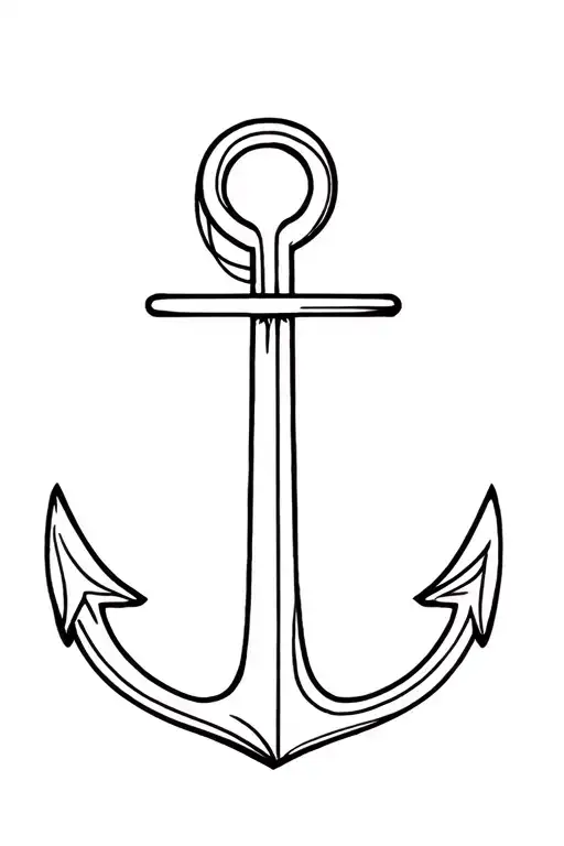 abstract anchor tattoo tattoo design idea