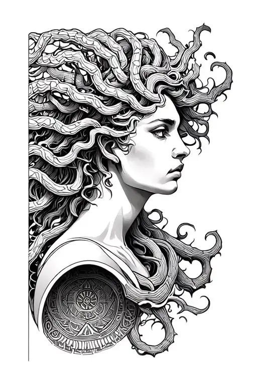 gorgon medusa tattoo design idea