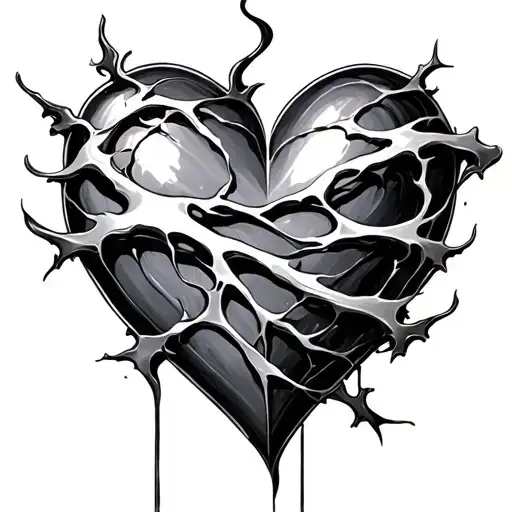 Kintsugi Heart tattoo design idea