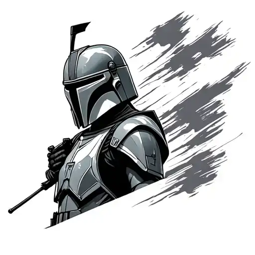 This is the way, written in mandalorian tattoo design idea