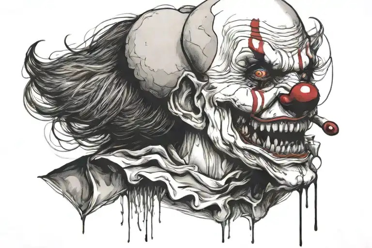 art the clown tattoo design idea