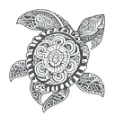 polynesian with turtle tattoo design idea