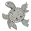 polynesian with turtle tattoo design idea