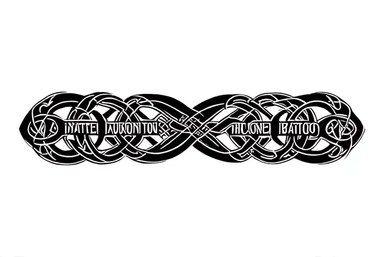 Celtic Band names incorporated tattoo design idea