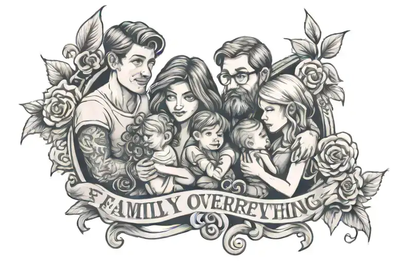 Family over Everything  tattoo design idea
