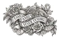 Family over Everything  tattoo design idea
