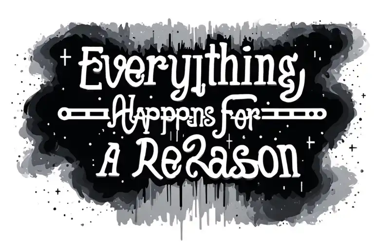 everything happens for a reason in morse code tattoo design idea