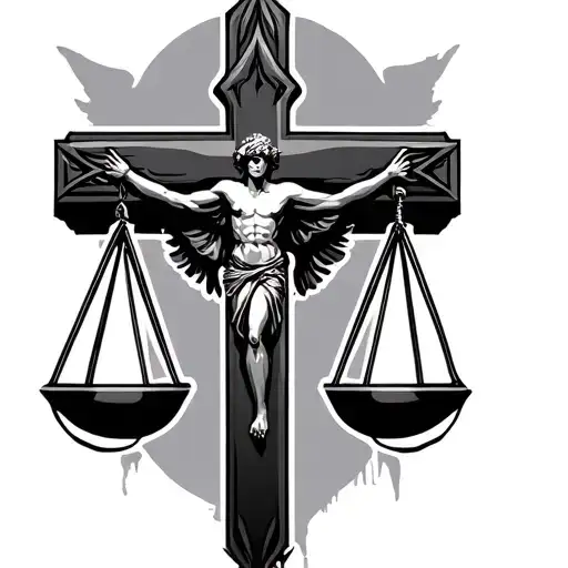 Justice Cross tattoo design idea