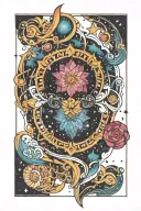 galaxy filled with stars as a mandala  tattoo design idea