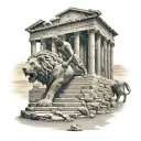 COLLOSEUM WITH GLADIATOR AND LION tattoo design idea