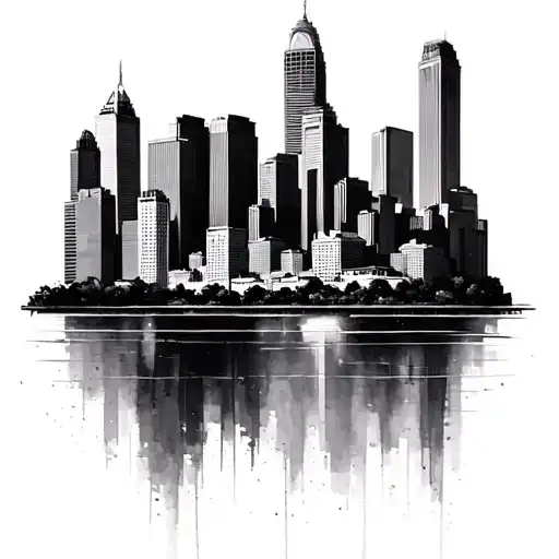 Atlanta Skyline tattoo design idea