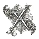 XO tattoo design idea