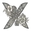 XO tattoo design idea