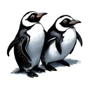 two penguins tattoo design idea