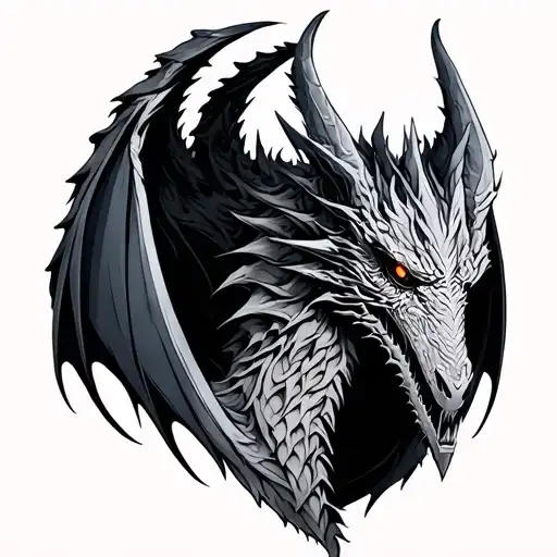 Bahamut tattoo design idea