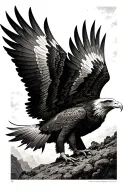 eagle that flight seen from above tattoo design idea
