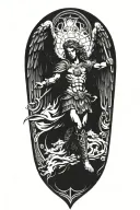 archangel michael tattoo design idea