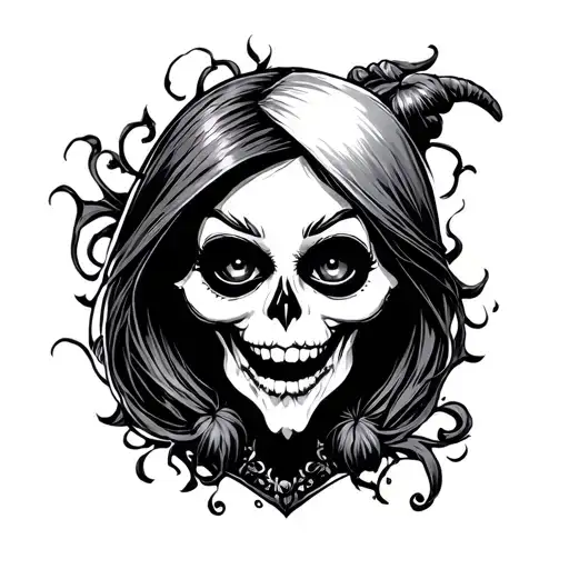 goth cartoons tattoo design idea