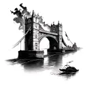 Burning Bridge tattoo design idea