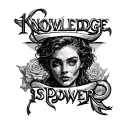 Knowledge Is Power tattoo design idea