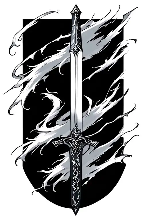 bleach sword tattoo design idea