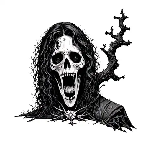 dying to live, living to die bring me the horizon ghost grave tattoo design idea