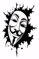 Anonymous Mask tattoo design idea