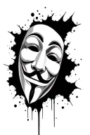 Anonymous Mask tattoo design idea