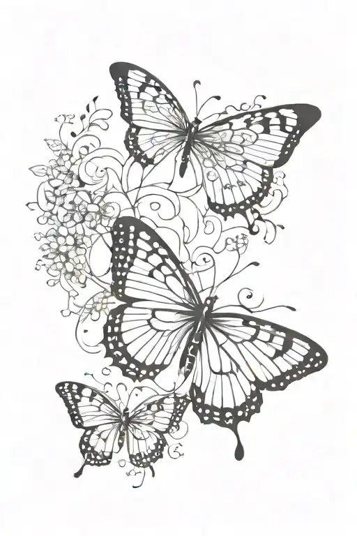 Papillon tattoo design idea