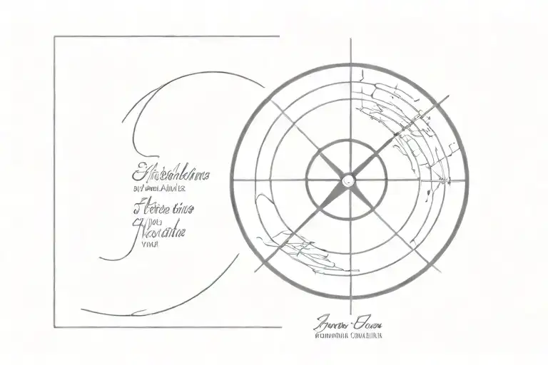 sundial with a quote tattoo design idea