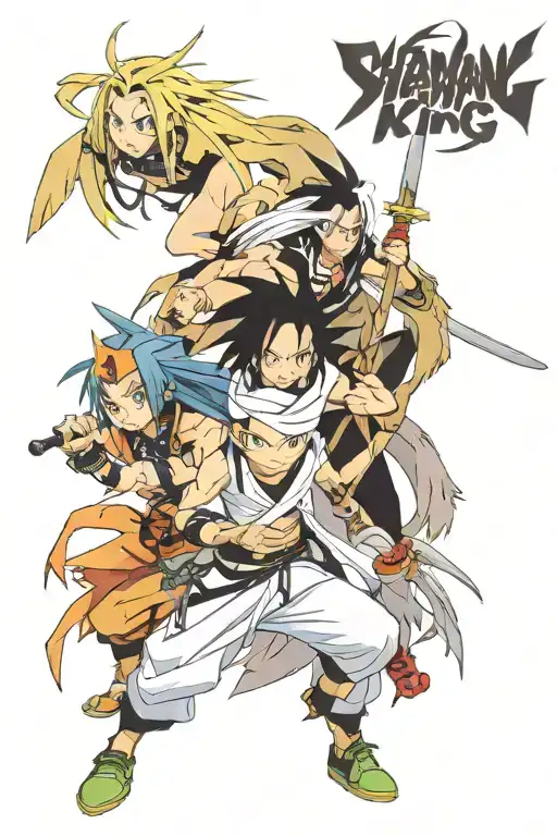 Shaman King anime characters tattoo design idea