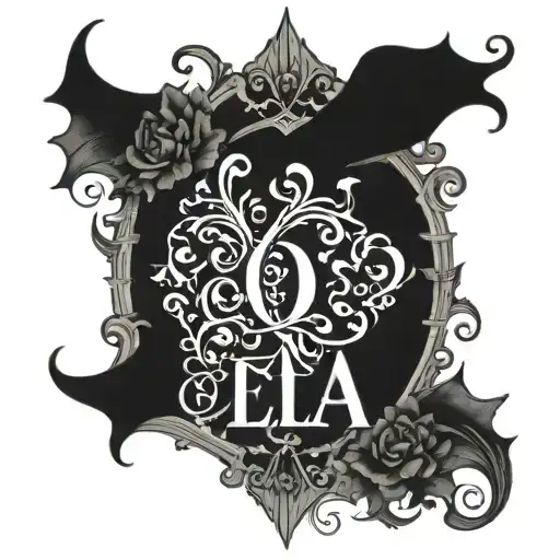 Initials Marlon & Ella tattoo design idea