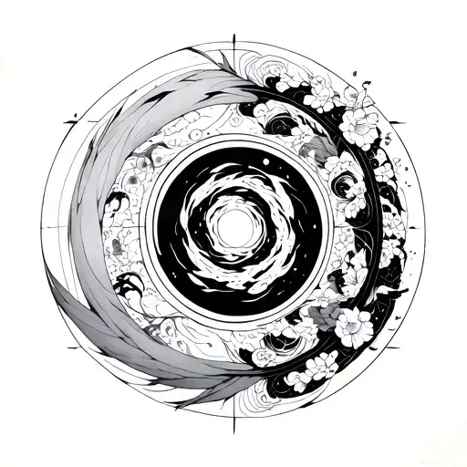 Main structure • incomplete circle (Japanese Enso) • Symbol of the cycle of life and transformation Cont tattoo design idea