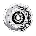 Main structure • incomplete circle (Japanese Enso) • Symbol of the cycle of life and transformation Cont tattoo design idea
