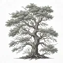 a tree with lifes ups and downs tattoo design idea
