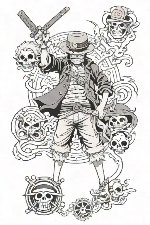 one piece anime,  pink Floyd, hellsing anime, manutd tattoo design idea