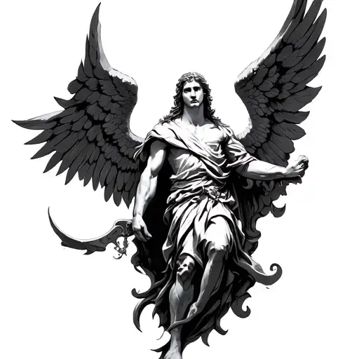 Raphael Archangel tattoo design idea