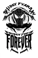 "Spidey forever" spiderman logo tattoo design idea