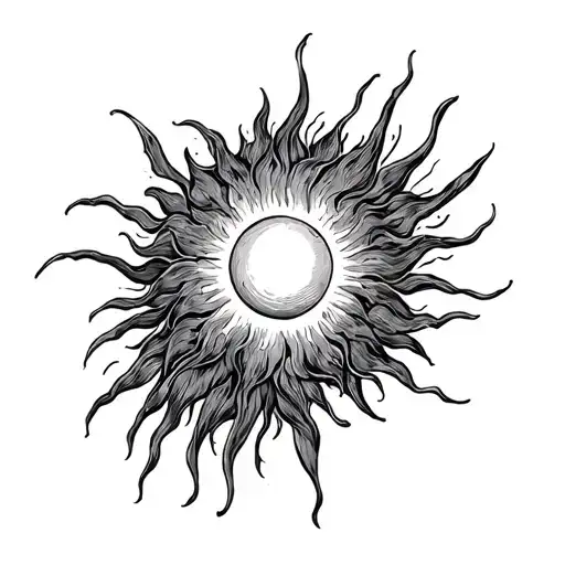Even after the darkest storm the sun rises again tattoo design idea