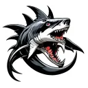 Celtic Shark tattoo design idea