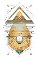 Orion constellation aligned with pyramids of Giza incorporate Osiris literal and the Nile river element tattoo design idea