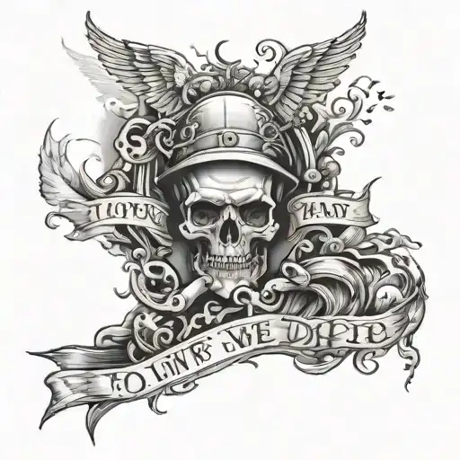 to live we must die tattoo design idea