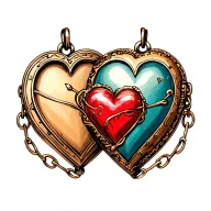 heart shaped locket tattoo design idea