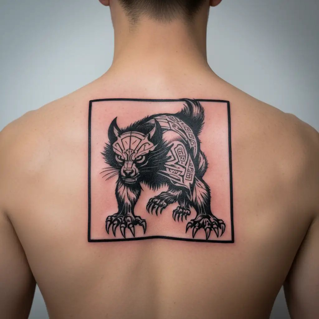 Wolverine animal tribal tattoo tattoo design idea