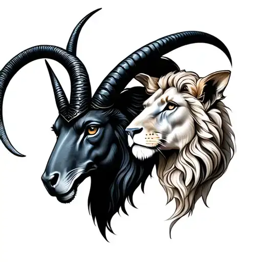 Capricorn And Leo tattoo design idea