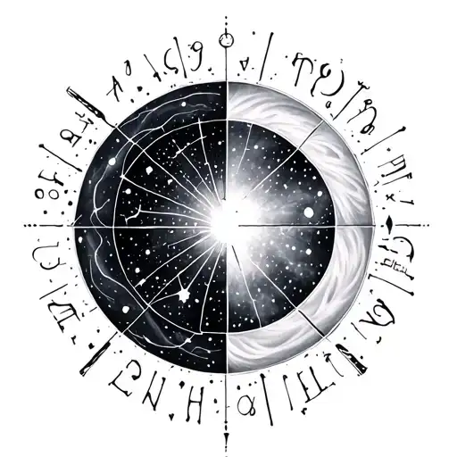 supernova Aquarius Sagittarius constellation tattoo design idea