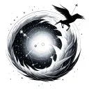 supernova Aquarius Sagittarius constellation tattoo design idea