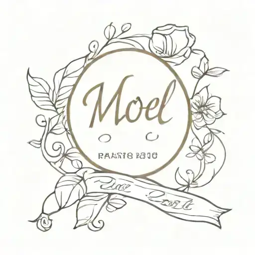 Tattoo for a dad with the name and date of birth of his son named Noel tattoo design idea