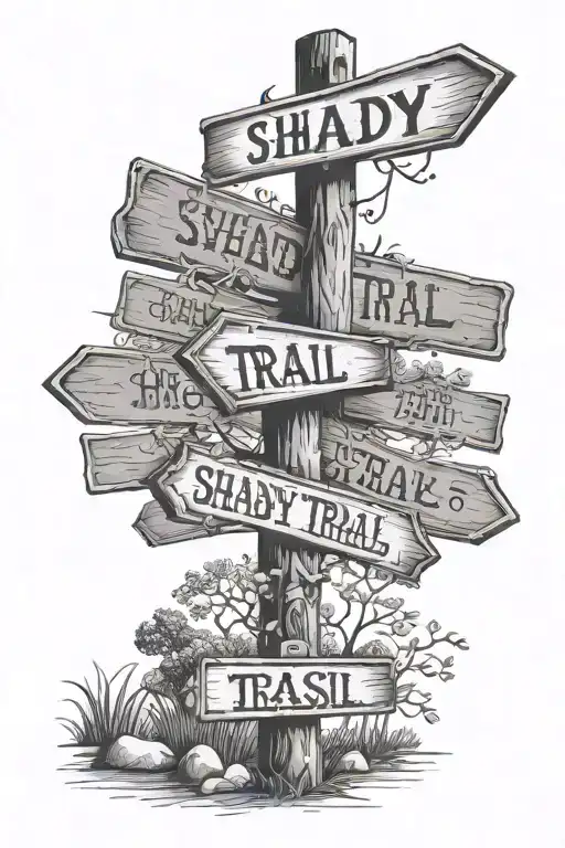 street sign harry hines shady trail willow brook st tattoo tattoo design idea